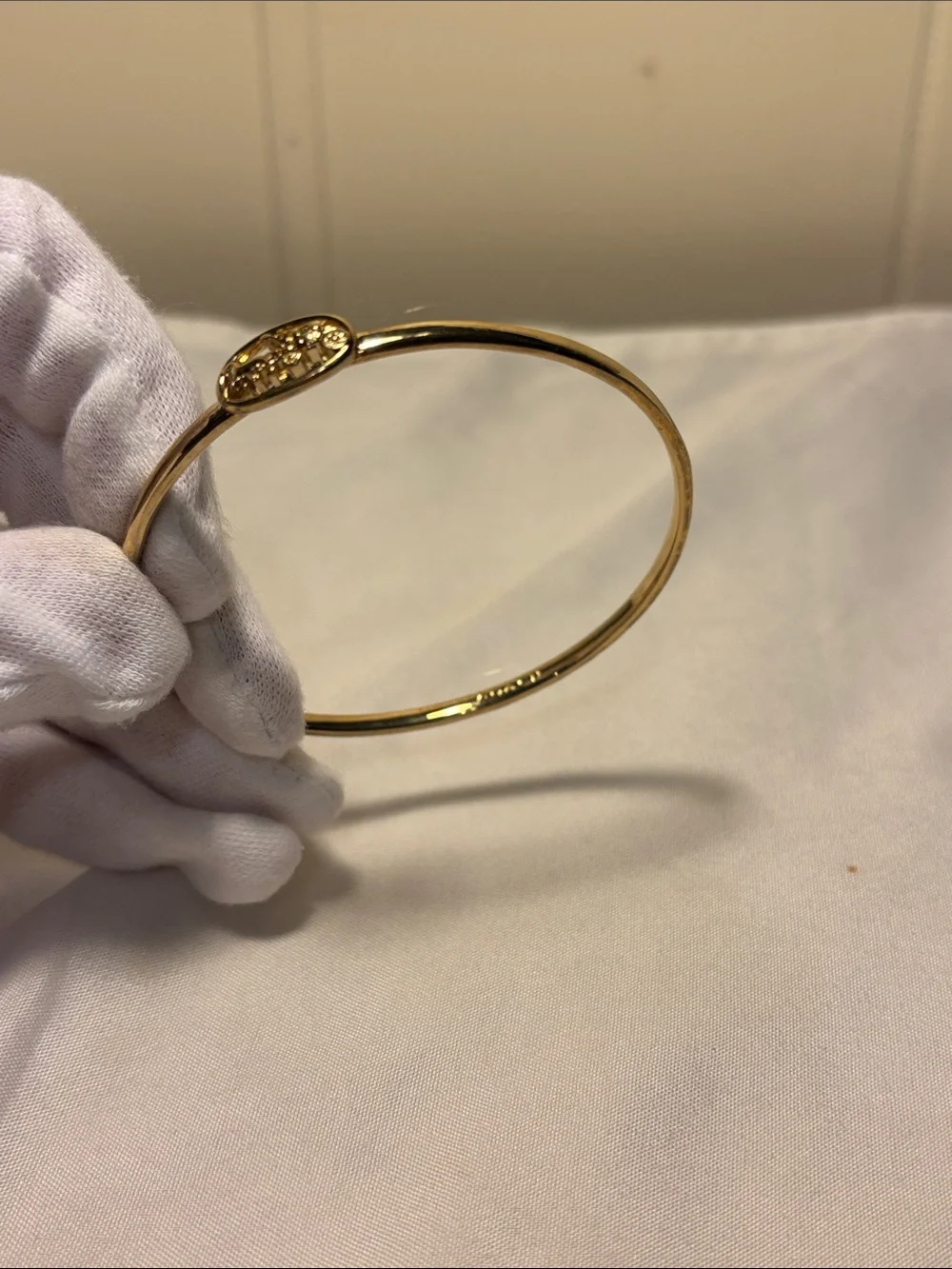 EUC COACH Horse & Carriage Gold-Tone Bangle Bracelet Trio Set - FULL SET!